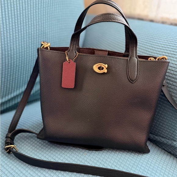 Coach Black Crossbody Bag with Gold Accents - Picture 9 of 13
